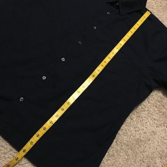 Van Heusen Dark Navy Blue Slim Fit Button Down Shirt - Picture 15 of 16